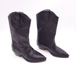 NEW DV Dolce Vita Karol Pull-On Studded Pointed-Toe Tall Western Boots Size 6